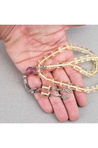 Su Damlası Damla Kehribar Alpaka Püskül Kapsül Kesim 8x11mm Tesbih