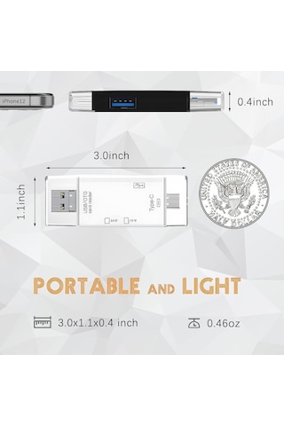 Torima 6 İn 1 Kart Okuyucu Adaptör Usb-otg Hub Type-c Yd-40