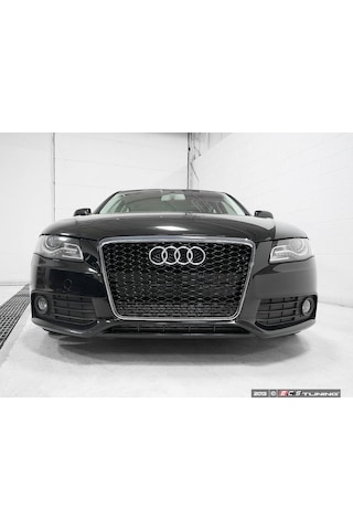 Autogp Audi A4 Rs4 Ön Panjur Izgara 2008 / 2012 B8 Oem Krom Siyah Agp230201