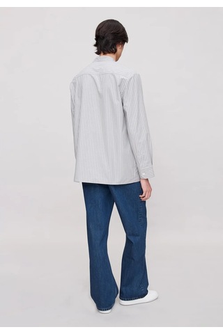 A.p.c Aaron Yüksek Bel Geniş Paça Lüks Japon Denim Pantolon Mavi