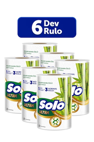 Solo Ultra Dev Rulo Kağıt Havlu (1=3) 6’lı