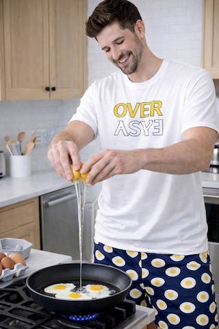 Erkek Pamuklu Baskılı Cepli Şortlu Pijama Takımı Ke77629 Sarı