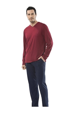 Emprime Baskılı V Yaka Uzun Kol Pijama 001