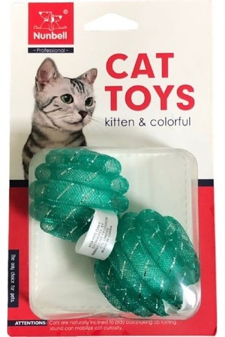 Nunbell Kedi Oyuncagı Simli Top 2 Li