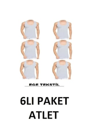6'li Paket Erkek İç Çamaşır Atlet Seti 001