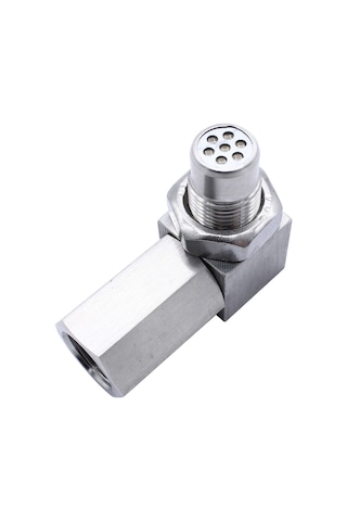 Jeemson Stainless Steel 90 Derece Oksijen Sensör Uzatıcı M18x1.5, Su Geçirmez, Korozyona Dayanıklı, Kolay Kurulum - Evrensel Araç Uyumlu