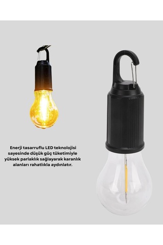 Bfs Taşınabilir Şarjlı Led Kamp Lambası Type-c Girişli Ve Kancalı Tasarım Çok Renkli