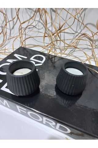 Tealight Mumluk 2 Li Siyah Siyah
