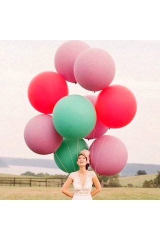 Wezone 36 İnç Dev Makaron Balon Paketi - Düğün, Parti Ve Özel Etkinlikler İçin Renkli Dekorasyon