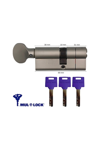 Mul-t-lock Mtl 400 Tokmaklı Tuzaklı Bilyalı Kapı Kilidi 69 Mm