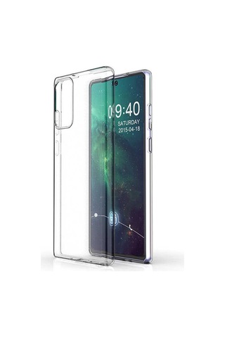 Galaxy Note 20 Kılıf Zore Şeffaf Ince Ve Esnek Süper Silikon Renksiz