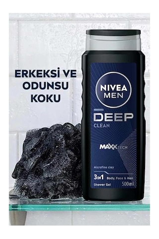 Nivea Men Deep Dimension Clean Erkek Duş Jeli 500 ML