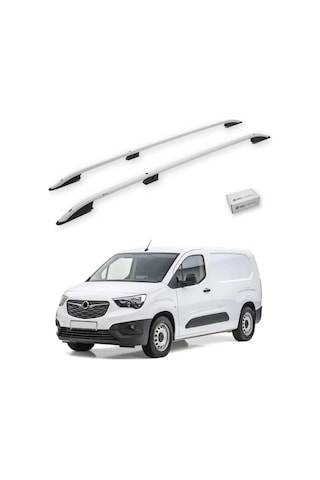 Turtle Opel Combo E 2019-2025 / Uzun Şasi Tavan Çıtası Crown Gri
