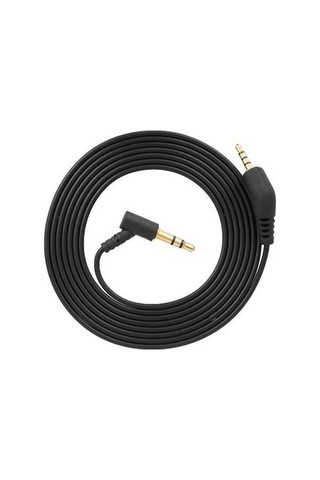 Sandwich Bose Qc3 Kulaklık Ses Kablosu - 3.5mm-2.5mm Altın Uçlar, Tpe, 150cm, Siyah, Mikrosuz, Kontrolsüz