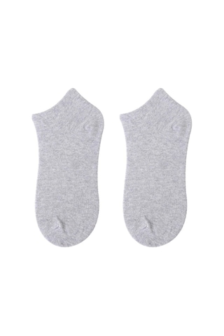 Bgk Unisex Yazlık Patik Çorap 'li Extra Rahat Gri Gri