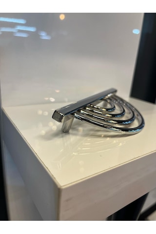Yarım Lila Metal Kulp 96mm Krom Dolap Kapak Modern Çekmece Tv Ünite Mobilya Komidin Şifonyer Gümüş