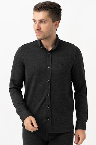 White Stone Varese G3010 Slim Fit Gömlek Siyah - S Siyah