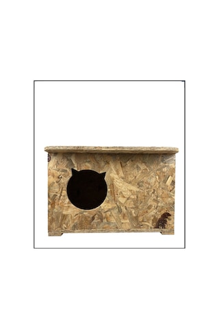 Goxawee Kedi Evi Dış Ortam Uygun Ahşap Kedi Evi Osb 60x45x40 Cm