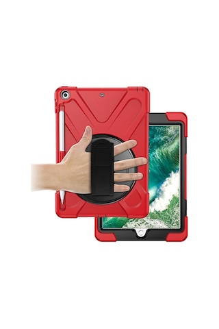 iPad Uyumlu 9.72017 iPad Uyumlu 9.7 2018 Kalem Yerli Standlı Zırh Kılıf/shockproof Case- 5775 Tablet Kılıfı