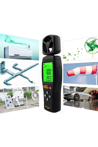 Smart Sensor As 806 Rüzgar Hızı Ve Sıcaklık Ölçer Anemometre N11.251