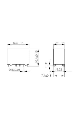 9V Çift Bobinli Çift Kontak Kilitli Röle V23079-B1206-B301