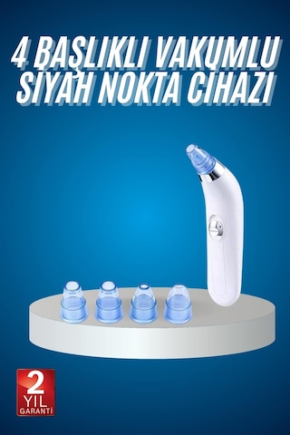 4 Başlıklı Vakumlu Siyah Nokta Ve Yüz Temizleme Cihazı Tkdytgsp8z8zyıw6vpz