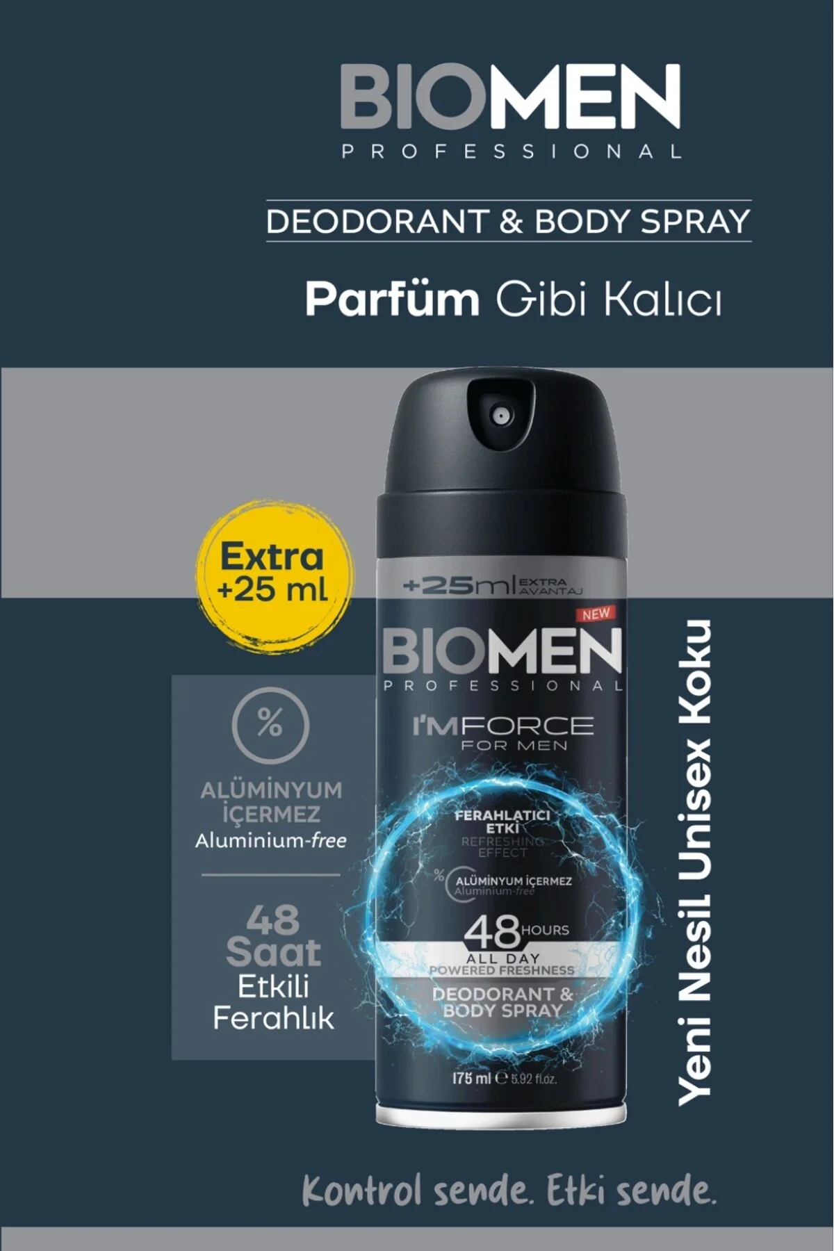 Deodorant & Body Sprey For Men Ferahlatıcı Etki I'm Force 175 Ml
