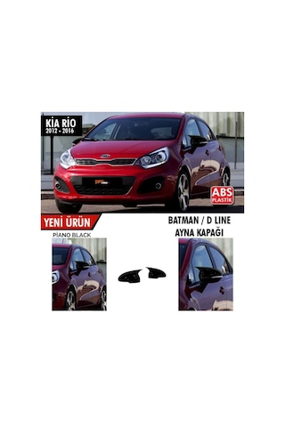 Ebal Otomotiv Kia Rio Batman Yarasa Ayna Kapağı Sinyalli Piano Black 2012 - 2016