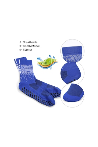 Tenfowee 3 Çift Futbol Çorabı - Honeycomb Desenli, Bambu Tabanca, 38-45 Numara, Tam Beyaz Çok Renkli