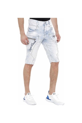 Ck 131 Yan Cepli Parça Dikişli Kot Kapri 001