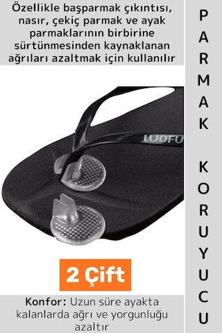 Wintoup Konforlu Rahat  Sürtünme  Terlik Ayak Parmak Arası Koruyucu Ayrıştırıcı Silikon 2 Çift Standart