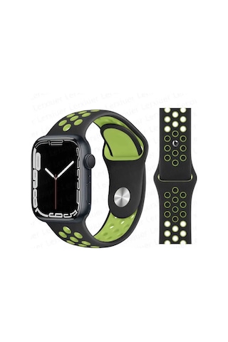 Apple Uyumlu Watch 9-8-7-6-5-4-3-se-ultra-ultra 2 / 42-44-45-49 Mm Delikli Silikon Spor Kordon
