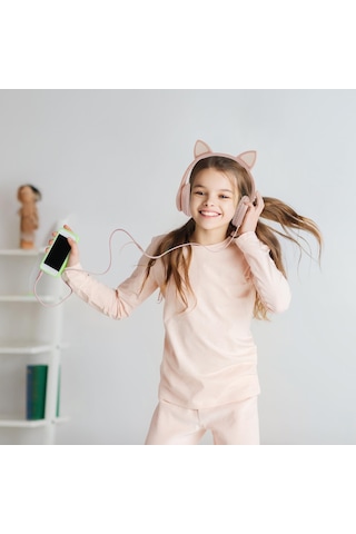Polosmart Fs113 Kablolu Mikrofonlu Stereo Kulak Üstü Kulaklık Pembe
