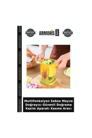 Multifonksiyon Sebze Meyve Doğrayıcı Güvenli Doğrama Kesim Aparatı Kesme Aracı Çok Renkli