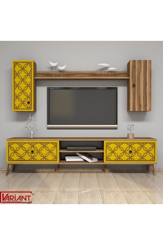 Variant Class Tv Ünitesi Ceviz - Sarı