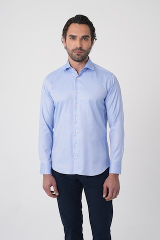Bisse Erkek Uzun Kollu Regular Fit Mavi Klasik Gömlek Gmars252161 E35 Mavi