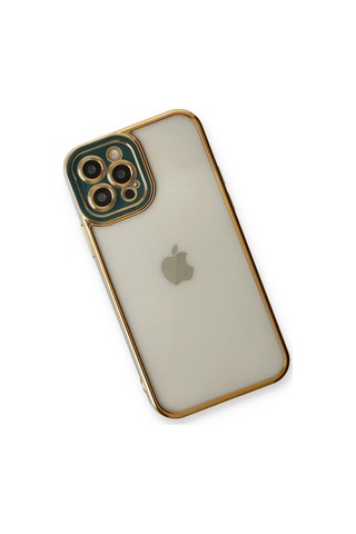 Cosmotex Newface Apple iPhone Uyumlu 12 Pro Max Kılıf Liva Lens Silikon - Yeşil