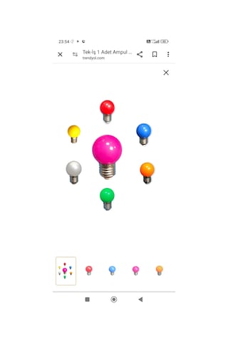 5 Adet 1.5 Watt Led Mini Gece Ampulü Her Renk Mevcuttur Çok Renkli