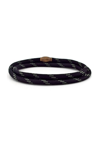 Siyah Haki Yeşil Paracord Bronz Klips Erkek Bileklik Bt538 Çok Renkli