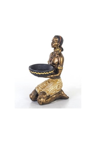 Euro Flora Dekoratif Afrikalı Kadın Biblo 10X14X22 Cm