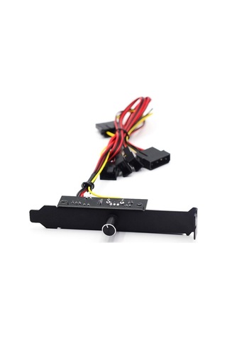 Prestigegoods Masaüstü Pc Fan Hızı Denetleyici, 3 Yollu Pcı Bit Fan Hub, Kademesiz Hız Ayarı