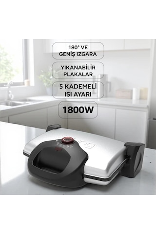 Kıng P637Y Grillmax 1800 W Izgara Ve Tost Makinesi