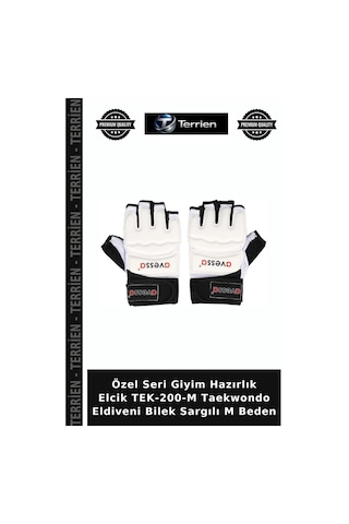 Premium Müsabaka Aksesuar Antrenman Tek-200-m Taekwondo Eldiveni Bilek Sargılı M Beden Çok Renkli