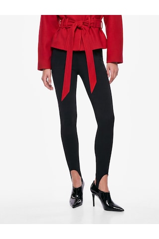 Koton Normal Bel Slim Fit Tayt Pantolon Ayak Bant Detaylı Siyah 7wak40050uk