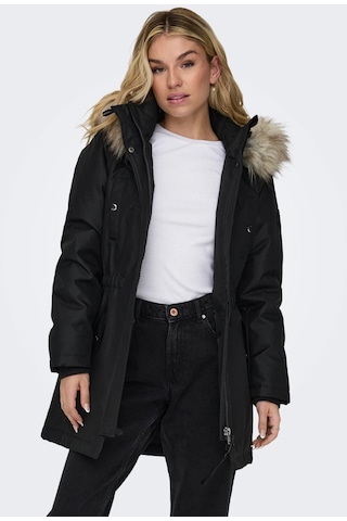 Only Kapüşonlu Siyah Kadın Parka 15304625 001