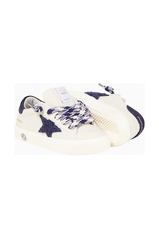 Bonpoint X Golden Goose Italyan Tasarımı Deri Çocuk Sneaker Beyaz