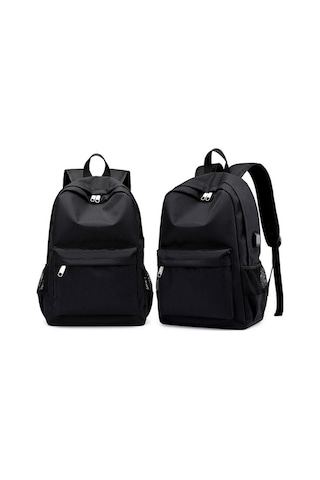 Createtech Wbp1711 Usb Siyah Sırt Seyahat Şarj Rahat Oxford Dizüstü Çantası Lc Kahverengi