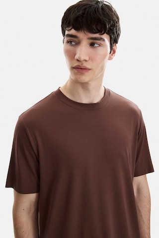 Backandbond Kahve Regular Fit Bisiklet Yaka Tişört