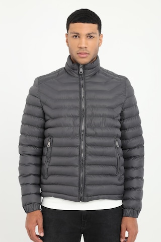 Dufy Antrasit Kapitone Slim Fit Erkek Mont-25289 Antrasit