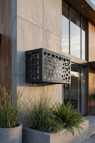 Klima Motoru/dış Ünite Gizleme/koruma Kafesi Xl 120x62x150 H Stone Antrasit